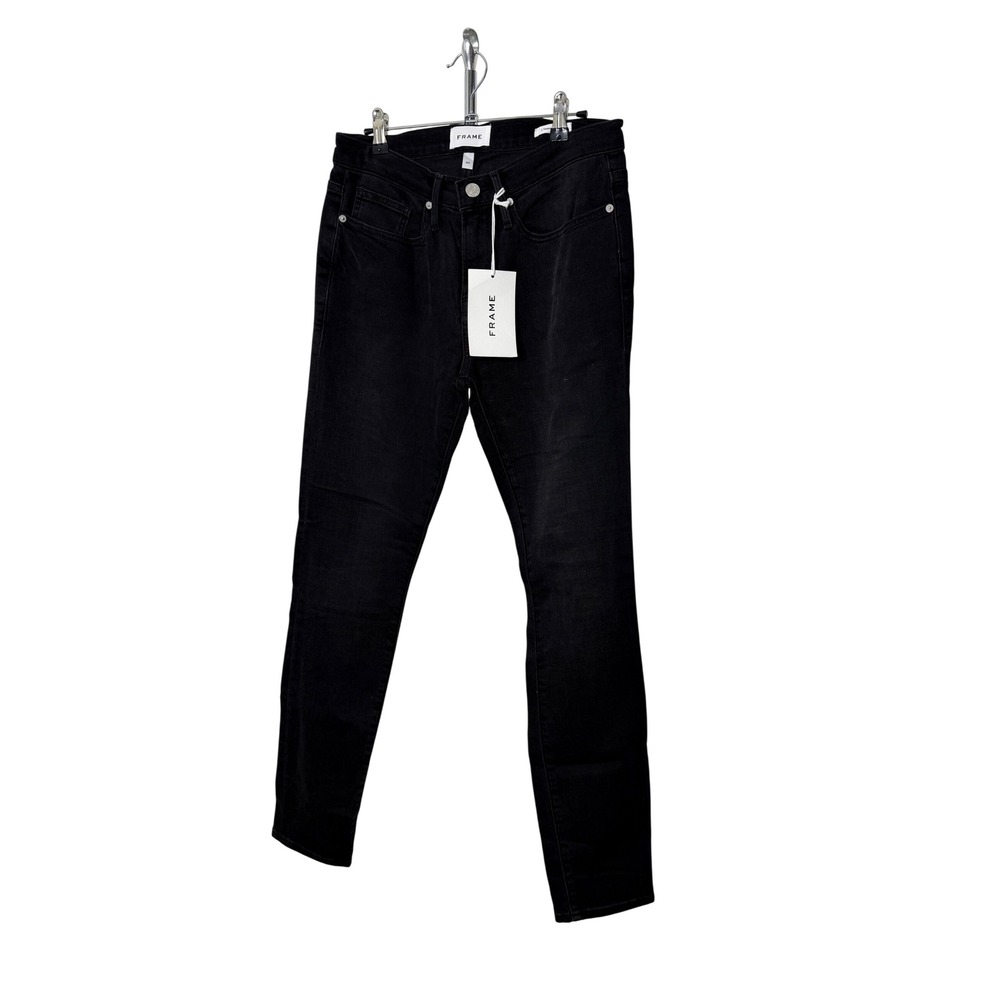 Frame L'Homme Skinny Jeans Black Fade Mid-Rise Denim Size 30 NWT